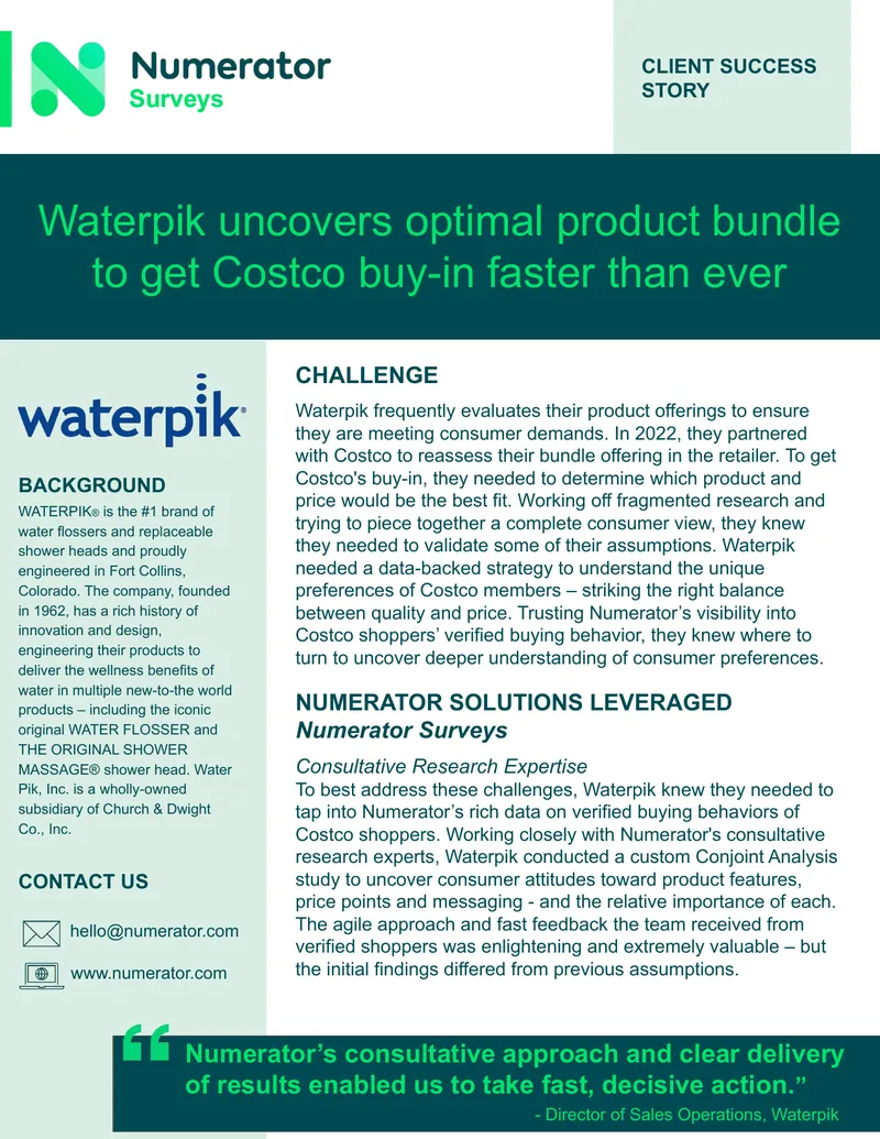 Waterpik Consumer Insights Research Case Study