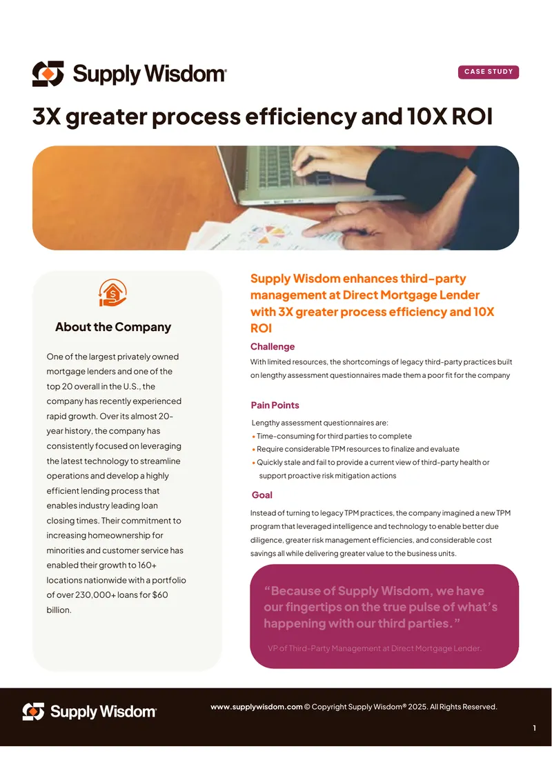 Third-Party Management Enhancement Case Study