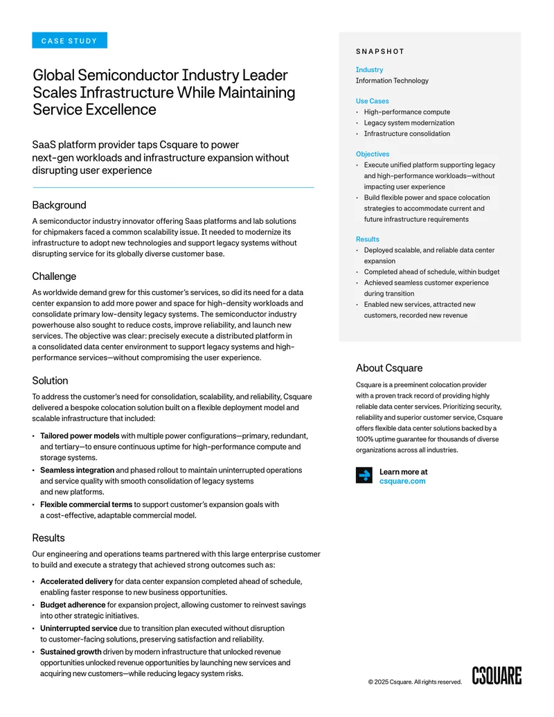 Scalable Infrastructure Solutions for Semiconductor Industry