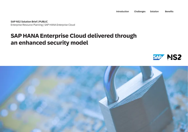 SAP HANA Enterprise Cloud Security Model Overview