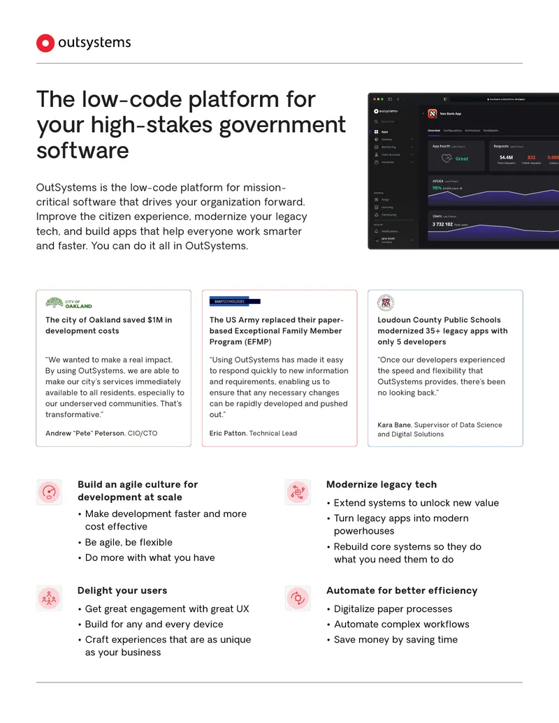 Low-Code Platform for Government Software Development