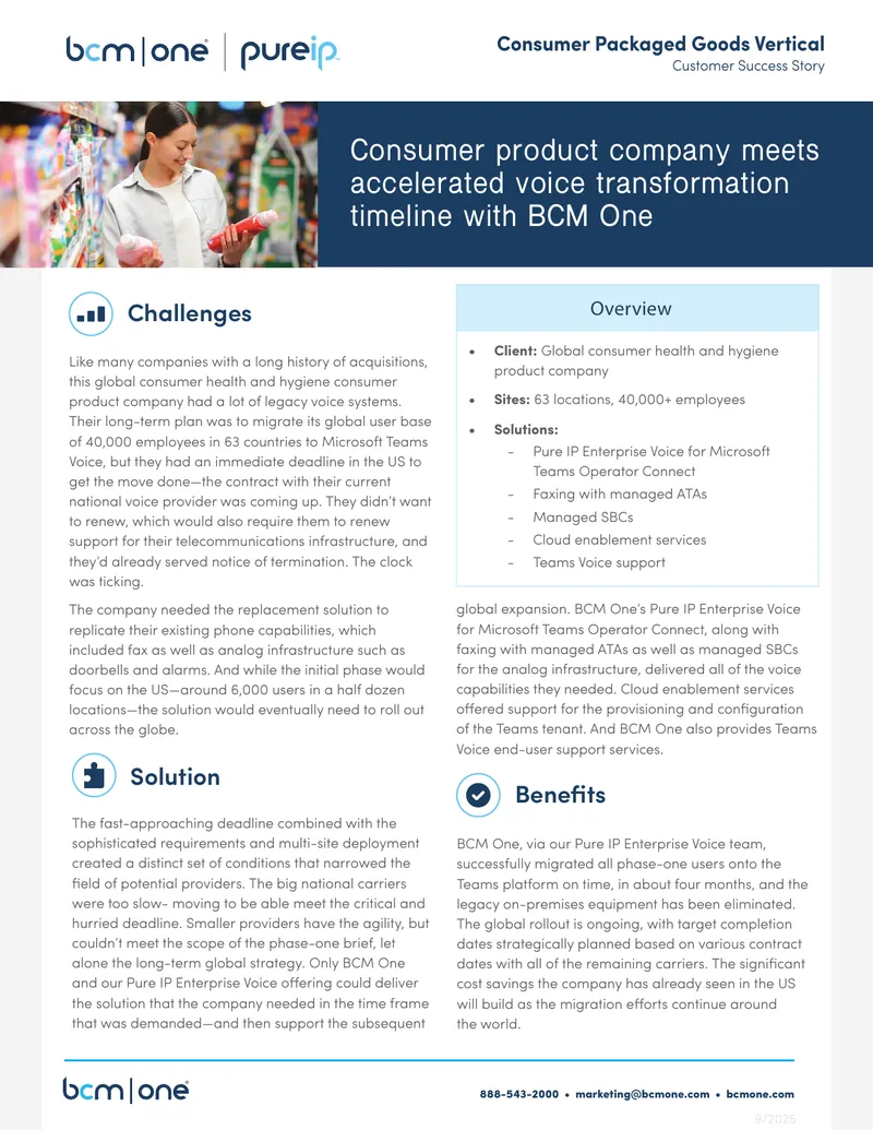 Voice Transformation Migration Case Study