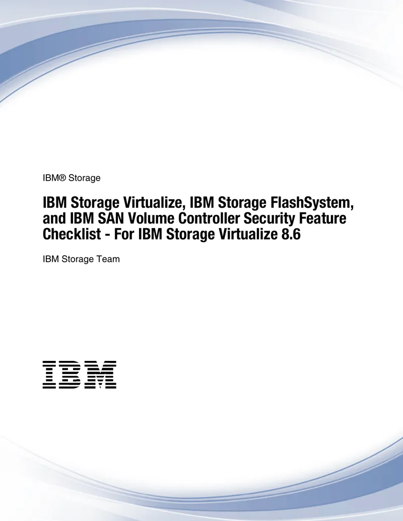 IBM Storage Security Feature Checklist for Virtualize 8.6