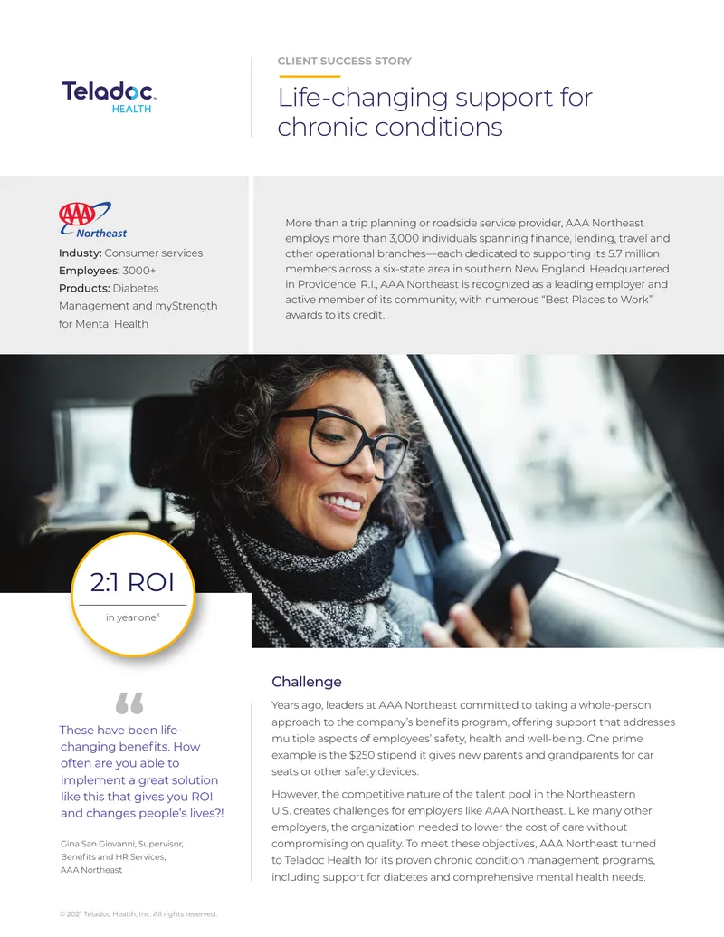 Chronic Condition Management Success at AAA Northeast