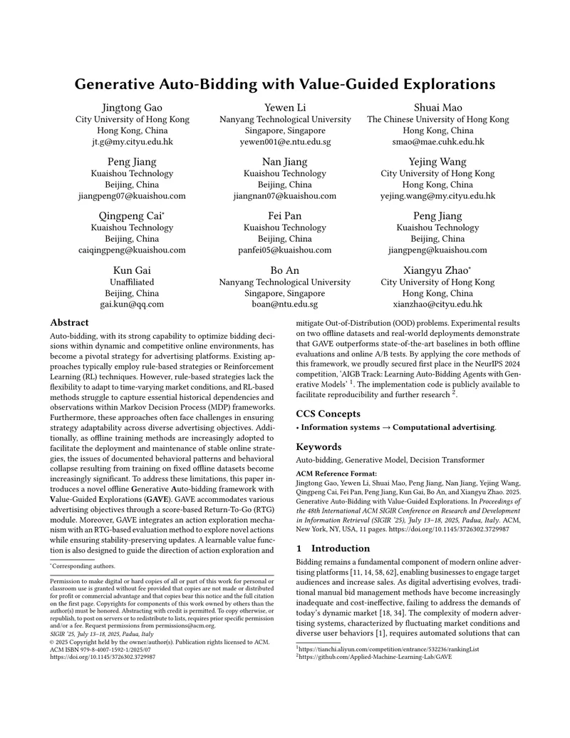 Generative Auto-Bidding Framework with Value-Guided Explorations