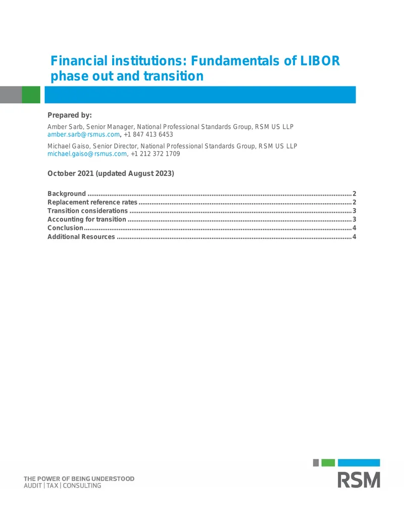Fundamentals of LIBOR Phase Out and Transition