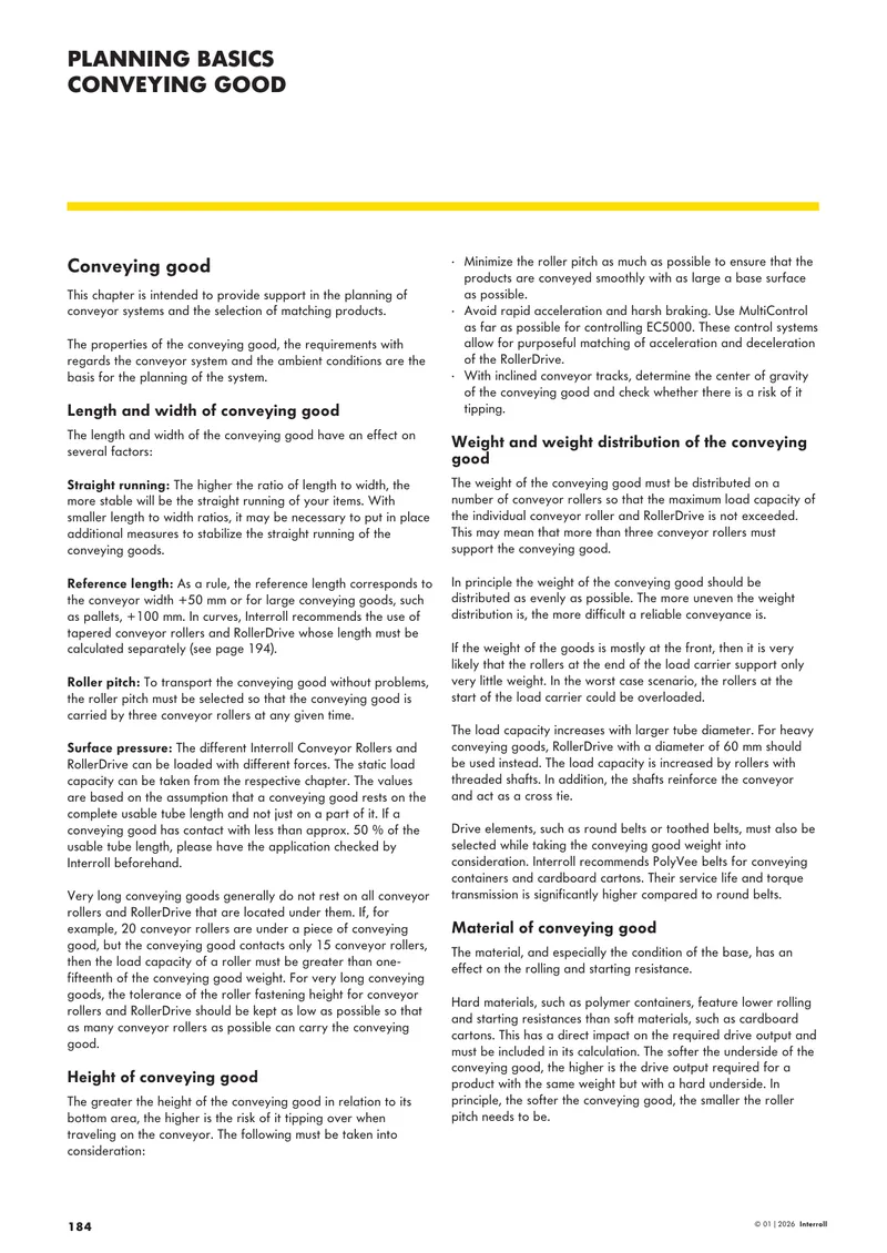 Planning Basics for Conveyor Systems