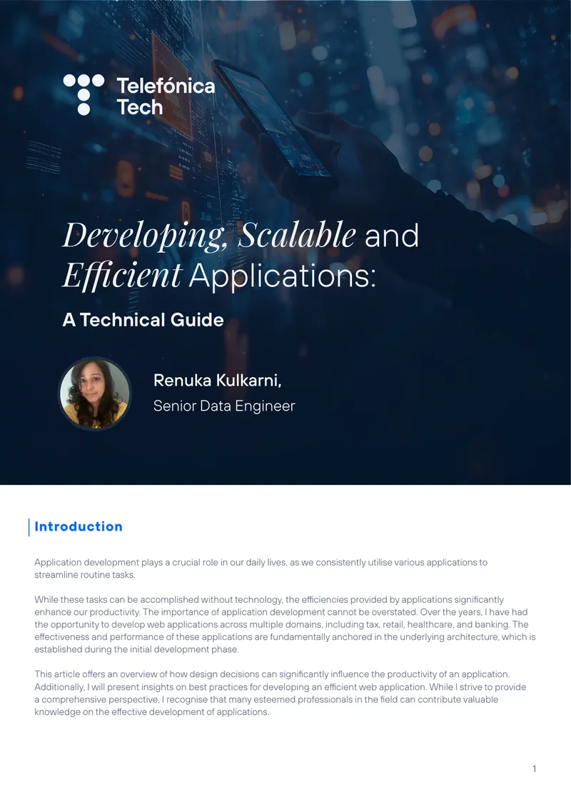 Developing Scalable and Efficient Applications Technical Guide