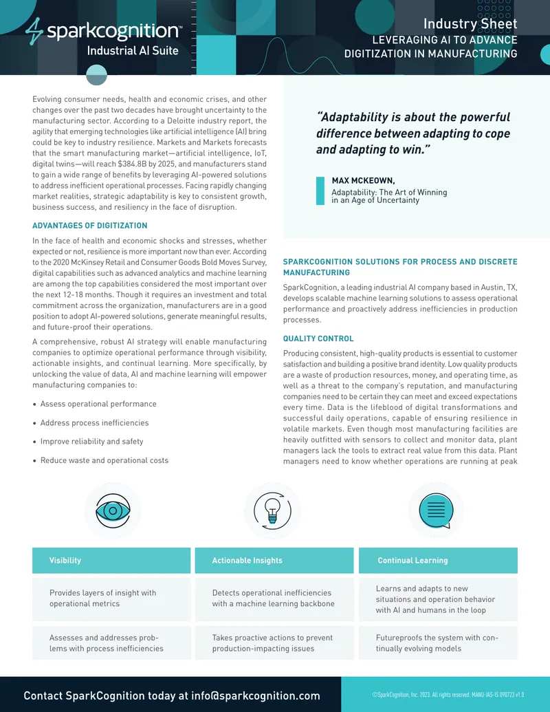Leveraging AI for Operational Efficiency in Manufacturing