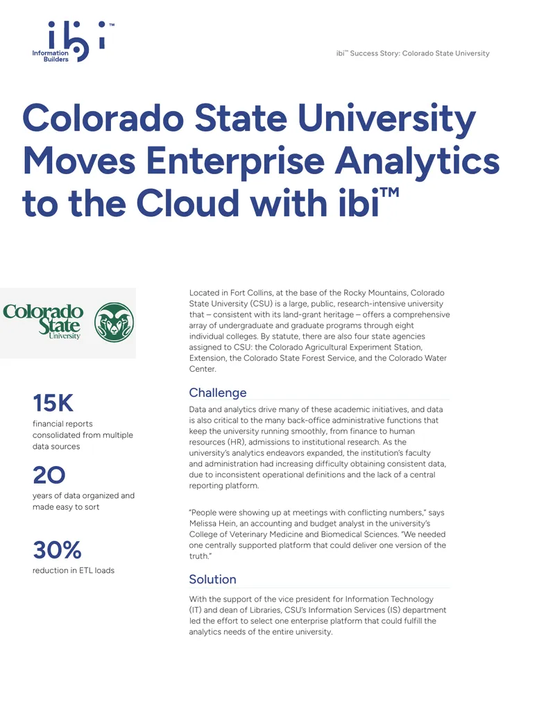Colorado State University Analytics Platform Implementation