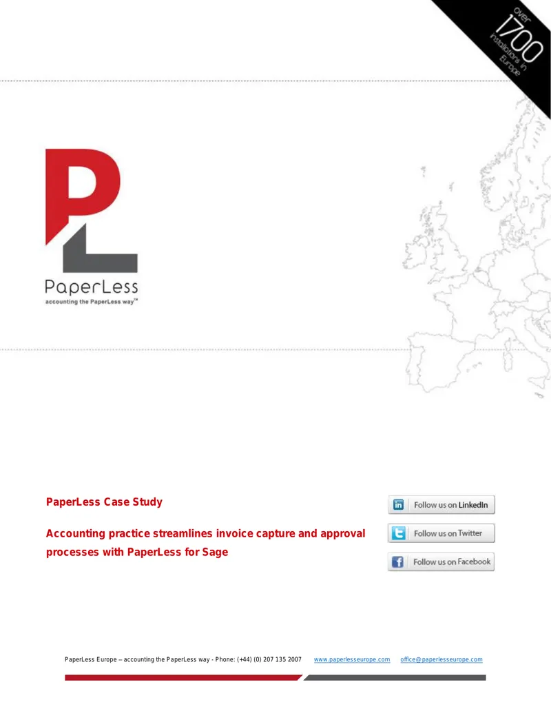 PaperLess Case Study on Invoice Capture and Approval