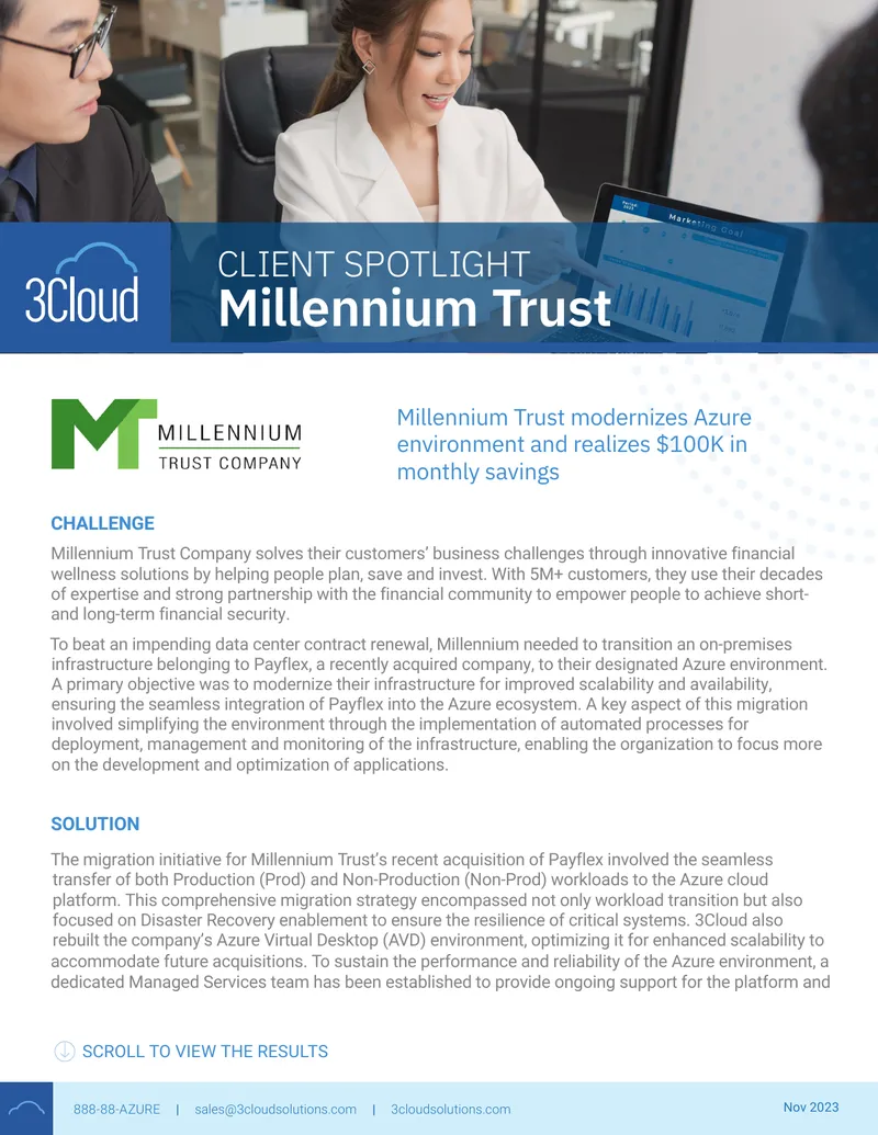 Millennium Trust Azure Migration Case Study