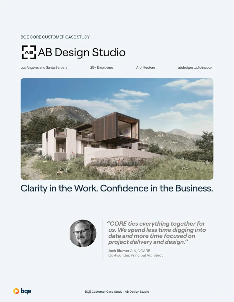 BQE Customer Case Study on AB Design Studio