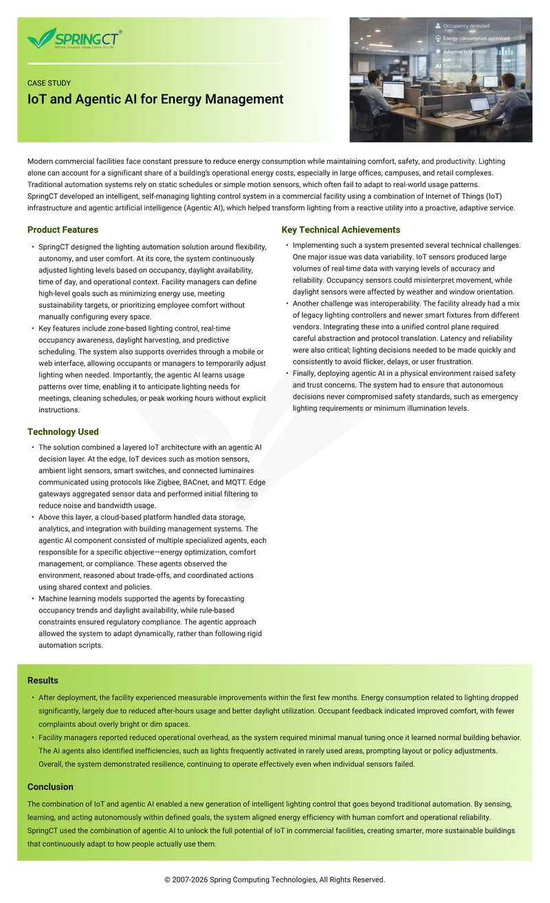 IoT and Agentic AI for Energy Management Case Study
