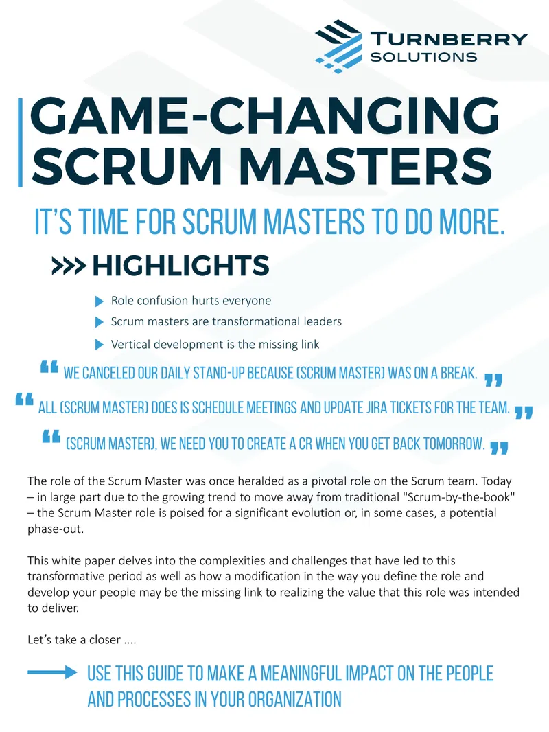 Transforming the Role of Scrum Masters