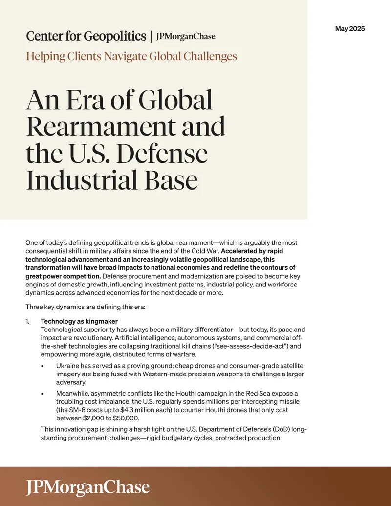 Global Rearmament and the U.S. Defense Industrial Base