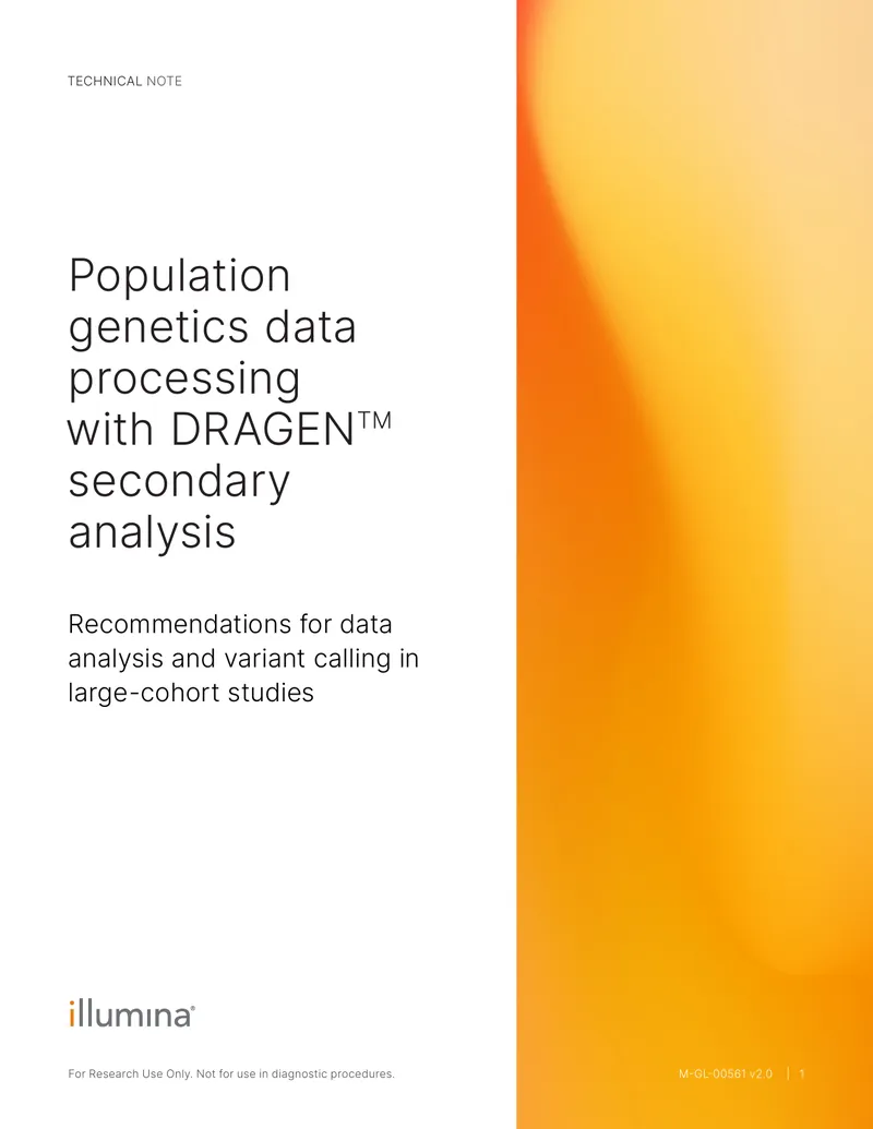 Population Genetics Data Processing with DRAGEN Secondary Analysis