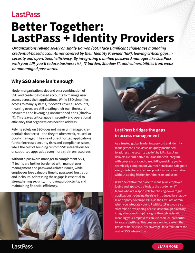 Integration of LastPass with Identity Providers
