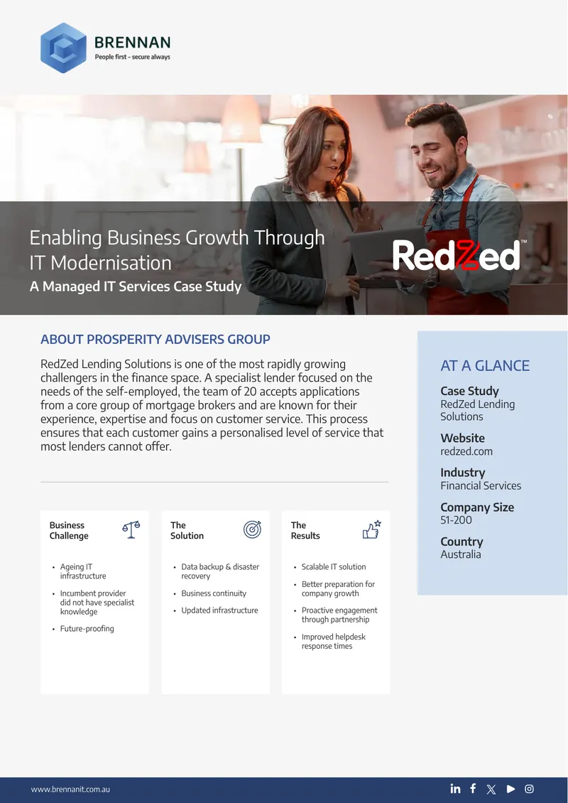 Managed IT Services Case Study for RedZed Lending Solutions