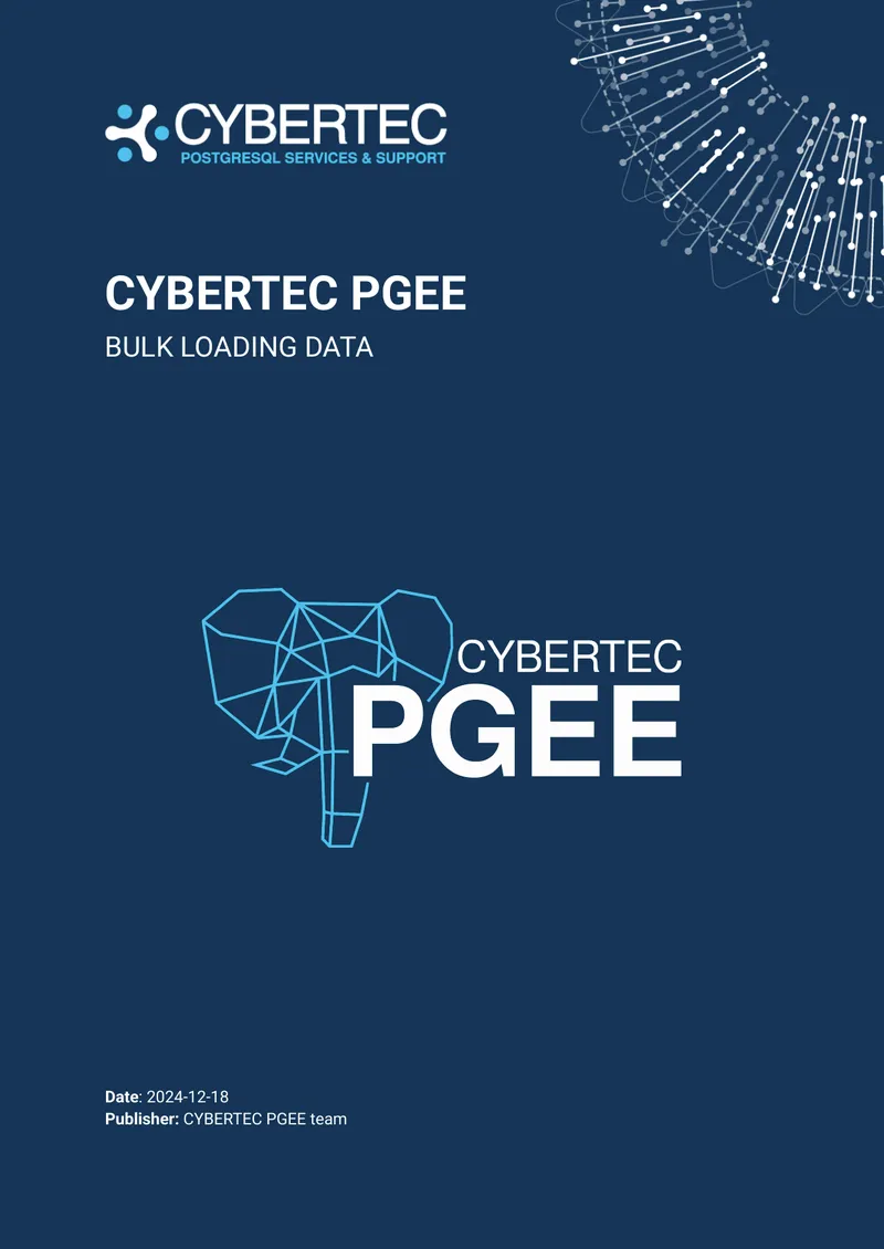 Bulk Loading Data in CYBERTEC PGEE