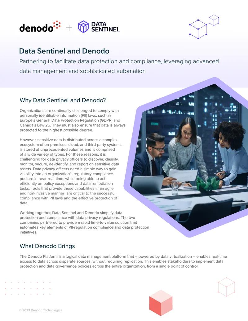 Data Sentinel and Denodo Compliance Solution Overview