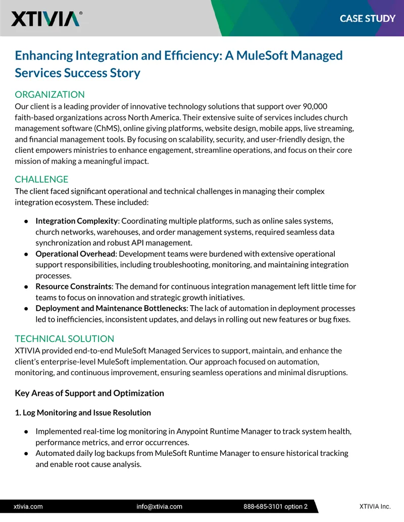 MuleSoft Managed Services Implementation Case Study