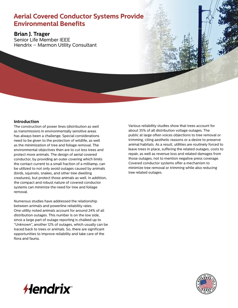 Environmental Benefits of Covered Conductor Systems