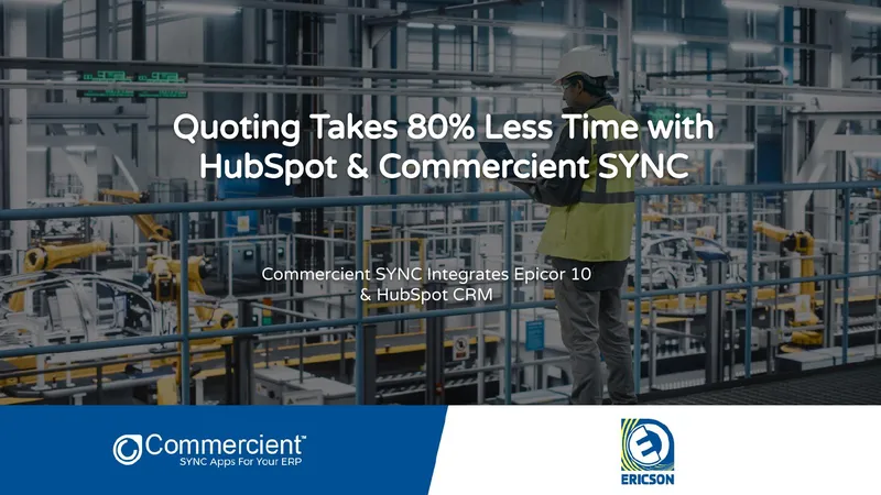 Commercient SYNC Integration with HubSpot CRM