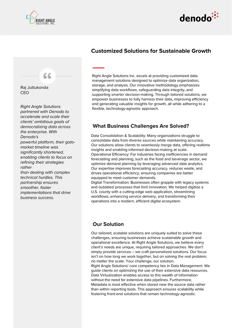 Data Management Solutions for Business Challenges