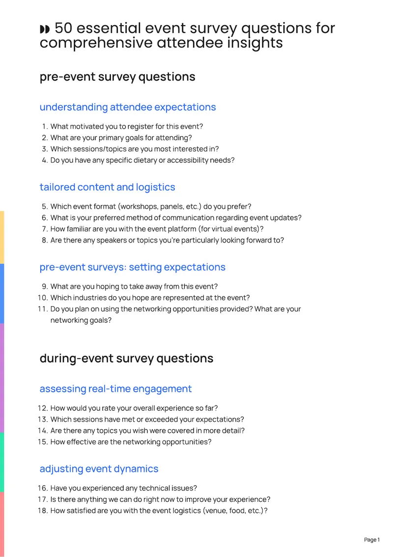 Essential Event Survey Questions for Attendee Insights