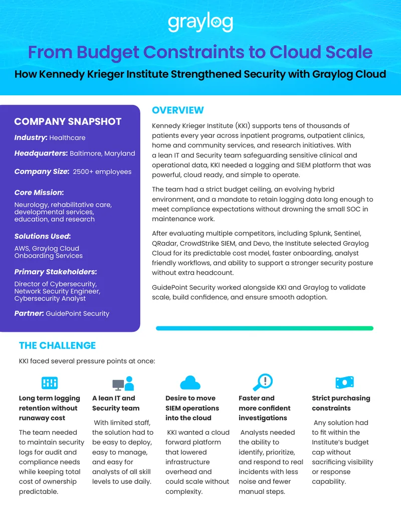 Kennedy Krieger Institute Security Enhancement Case Study