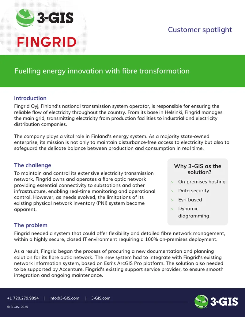 Fingrid Oyj Fibre Network Management Solution