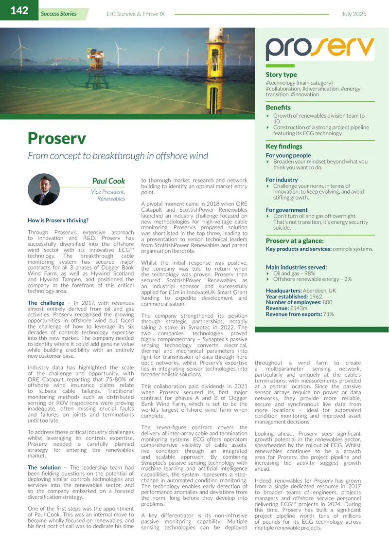 Proserv's Diversification into Offshore Wind Technology