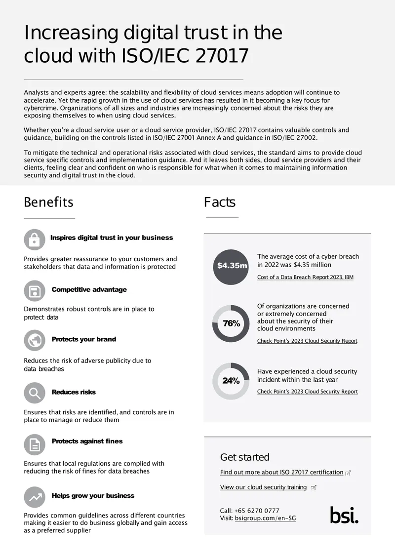 Increasing Digital Trust in the Cloud with ISO/IEC 27017