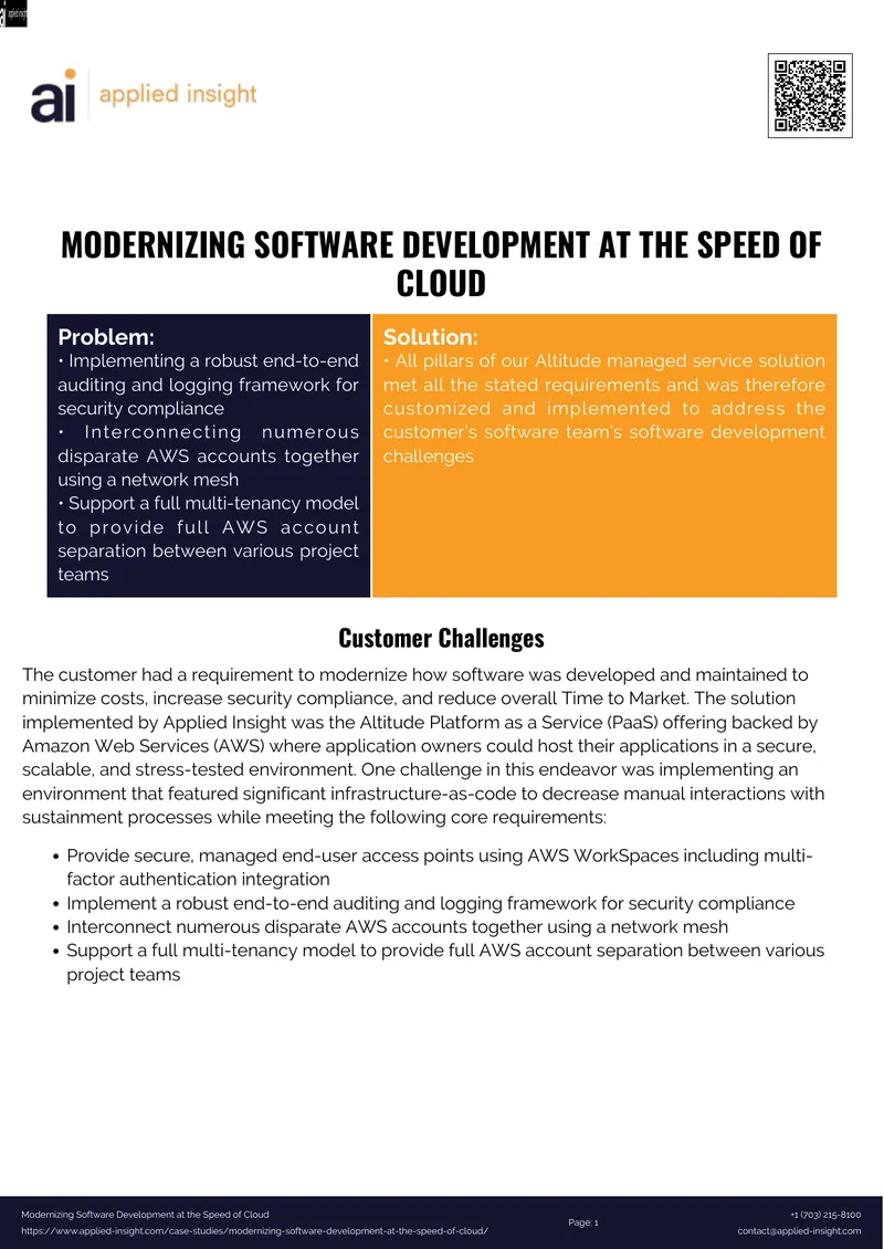 Modernizing Software Development with Altitude PaaS