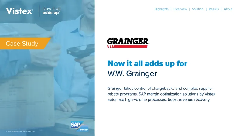 W.W. Grainger Chargeback and Rebate Program Automation