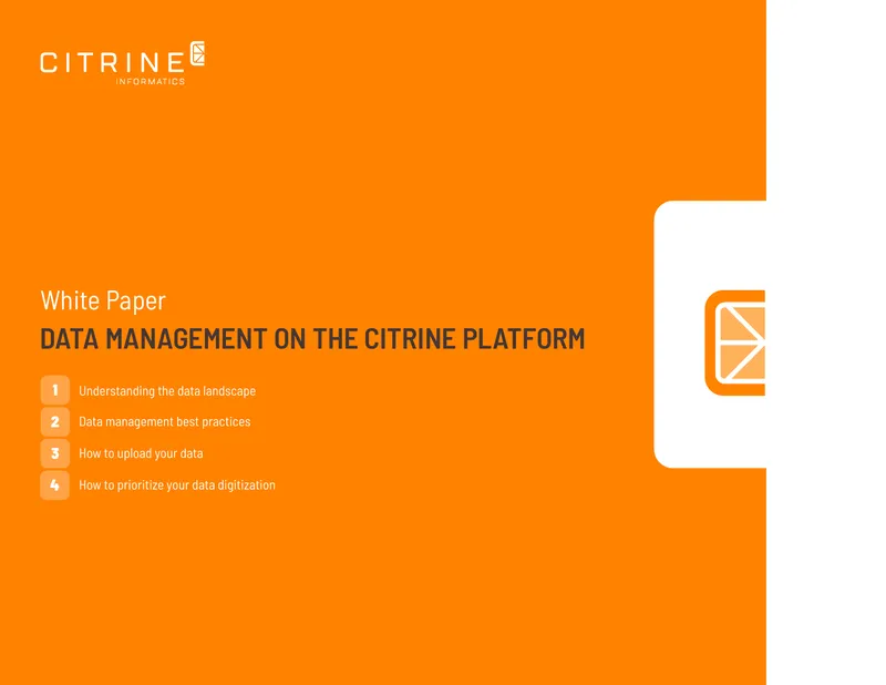 Data Management on the Citrine Platform
