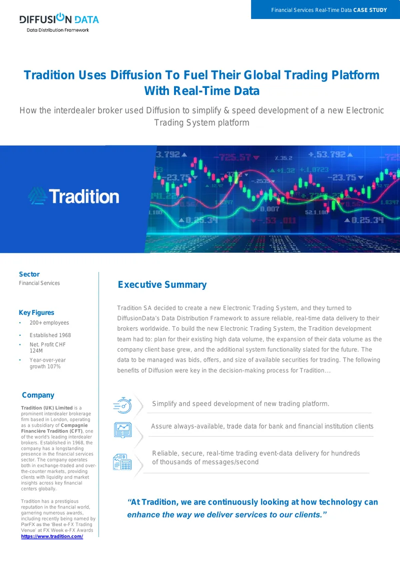 Tradition's Electronic Trading System Development Case Study