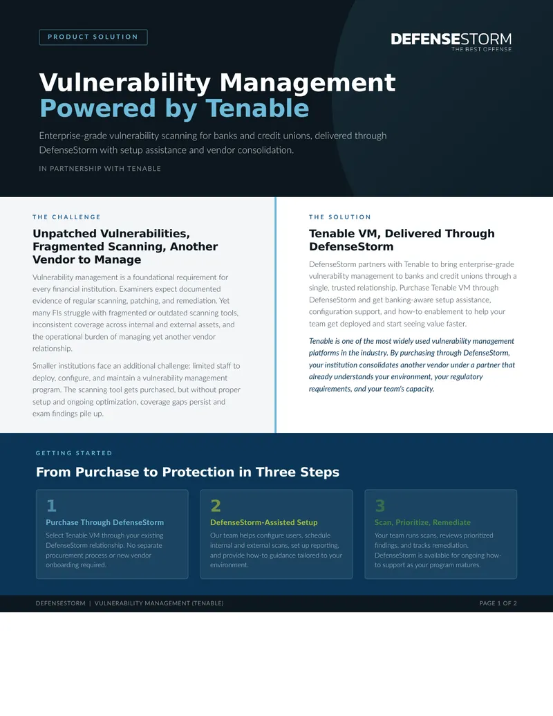 Vulnerability Management Solution for Financial Institutions