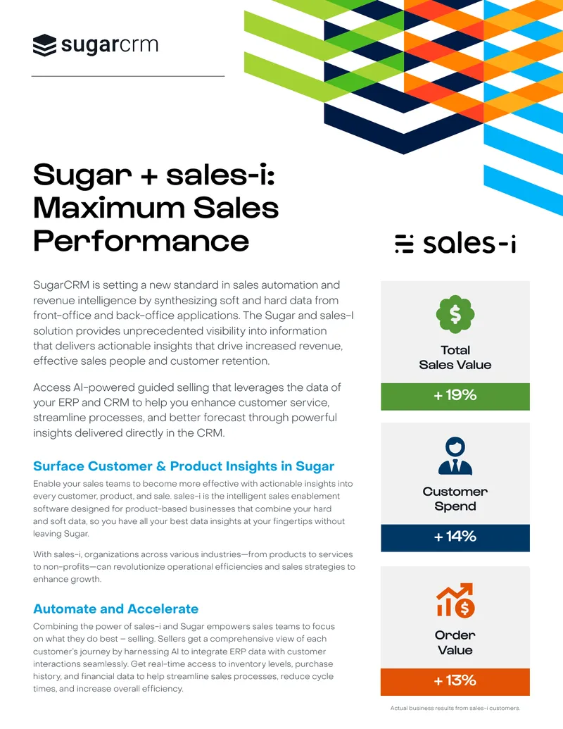 Sales Performance Enhancement with SugarCRM and sales-i