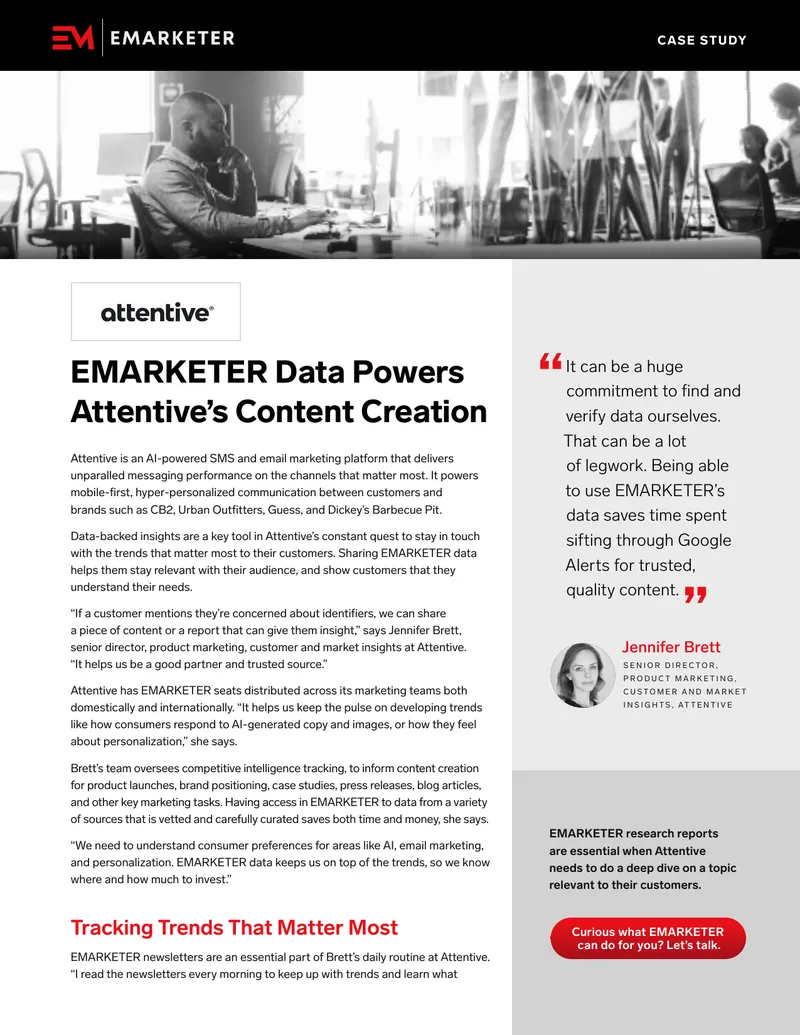 Attentive's Use of EMARKETER Data for Marketing
