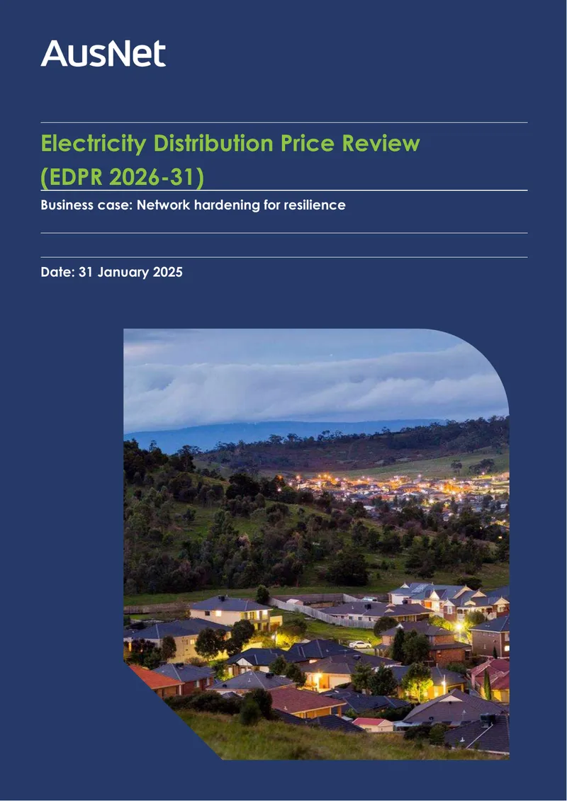 Electricity Distribution Price Review Network Hardening Business Case