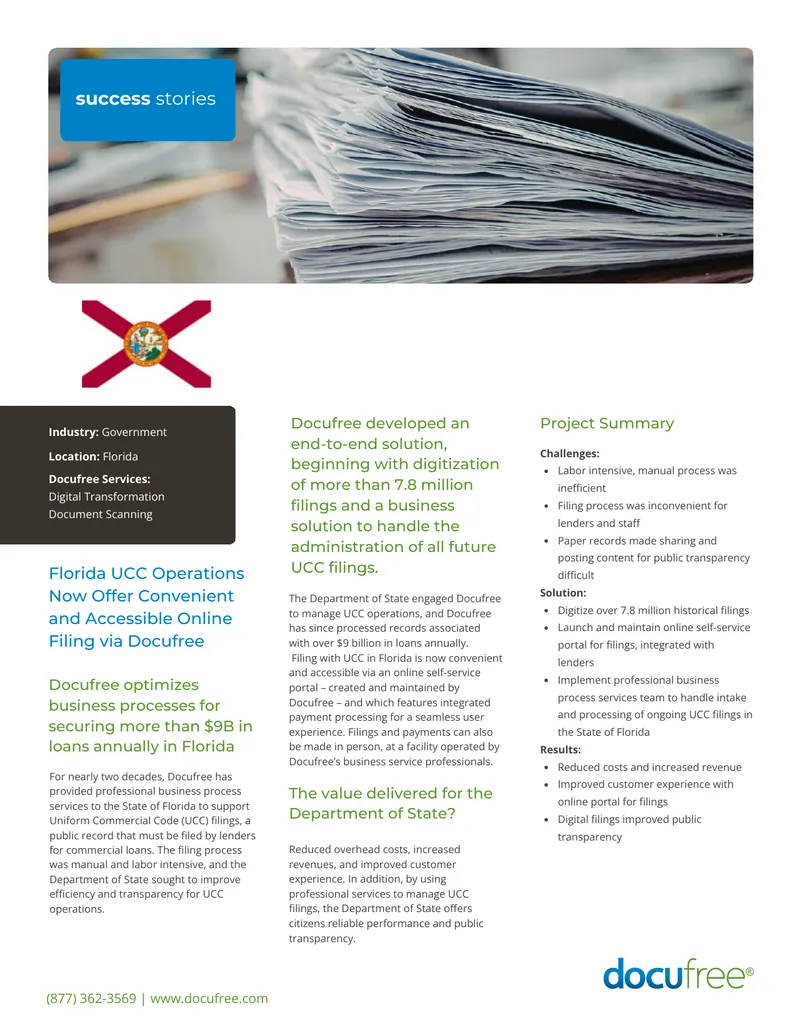 Docufree UCC Filing Process Optimization