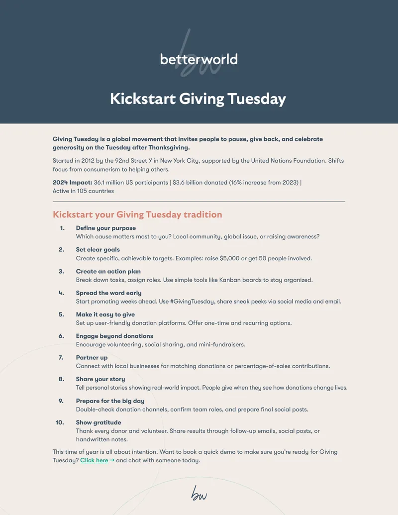Giving Tuesday Participation and Planning Guide