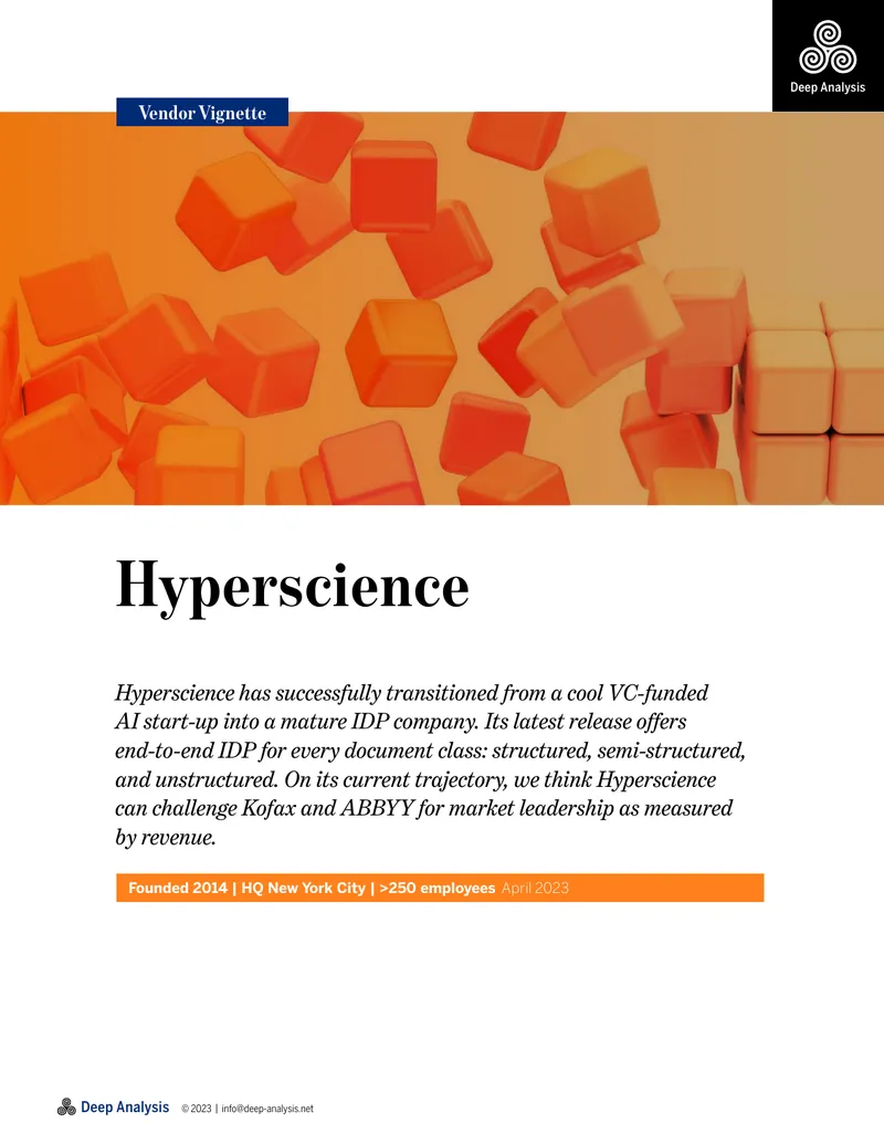 Vendor Vignette on Hyperscience