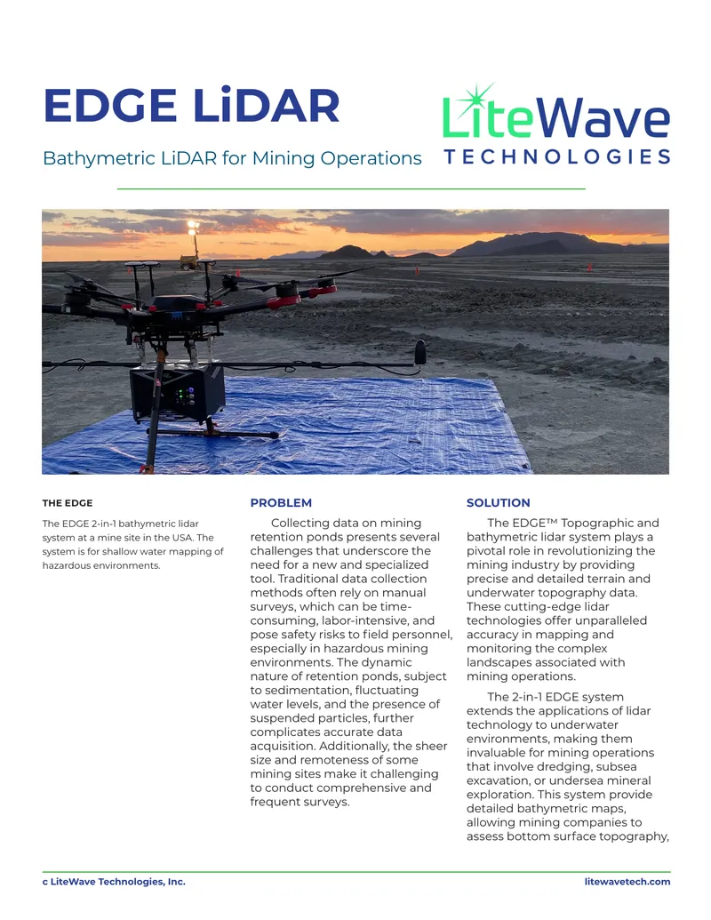 Bathymetric LiDAR for Mining Operations