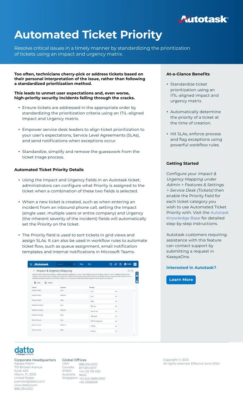 Automated Ticket Priority Implementation Guide