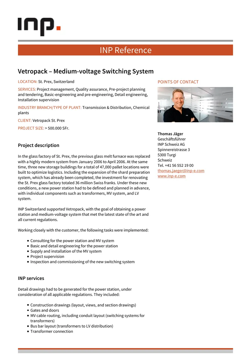 Medium-voltage Switching System Project for Vetropack