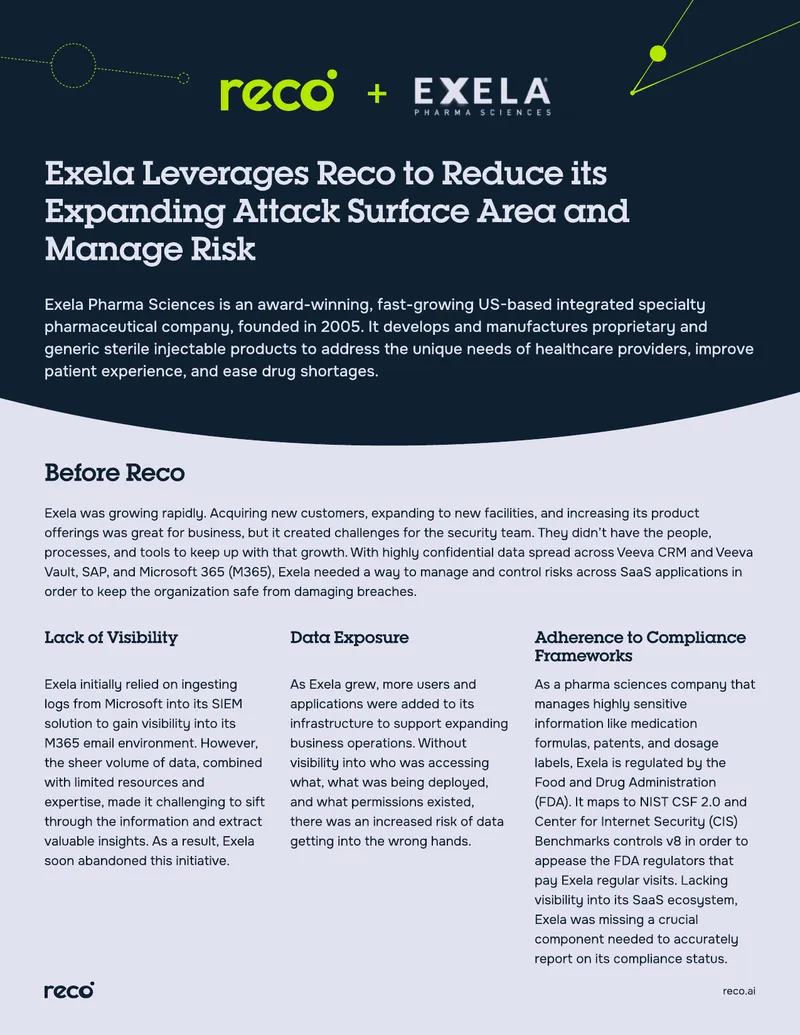 Exela Pharma Sciences Security Management Case Study