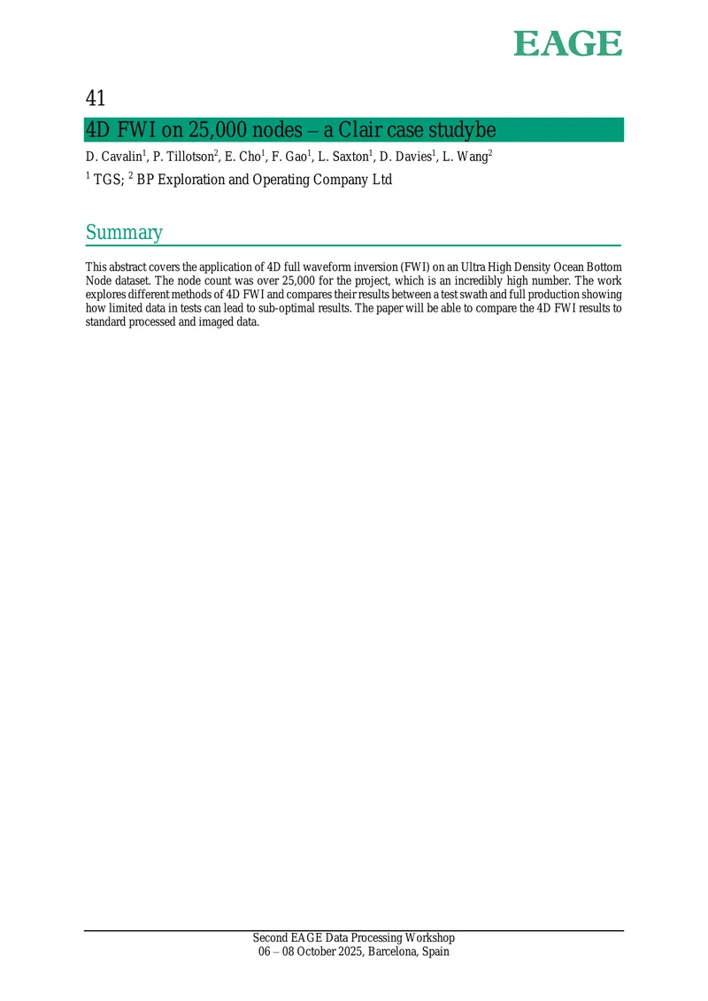 Application of 4D Full Waveform Inversion on Ocean Bottom Node Dataset